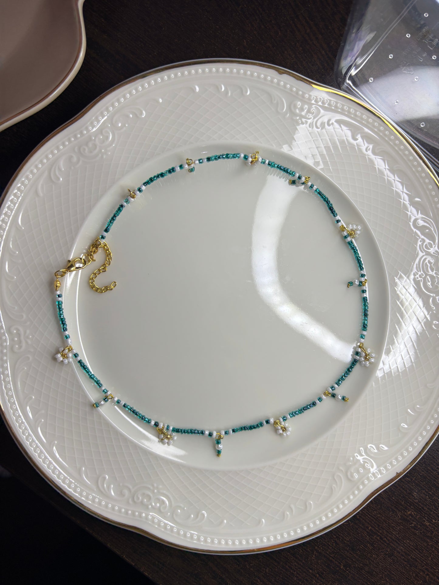 Cute blue necklace