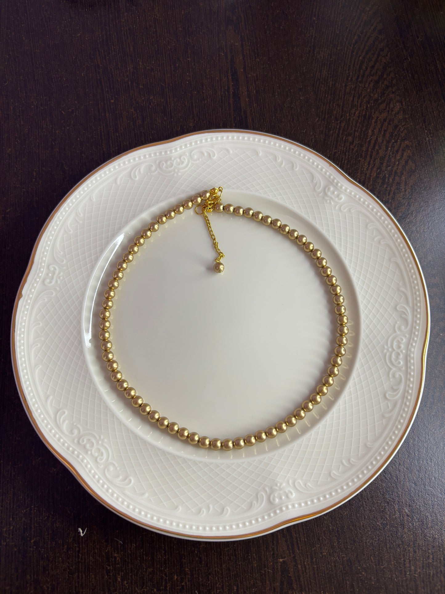 Elegant Golden Beads Necklace for Women | Handcrafted Statement Jewellery – RidhaPearls