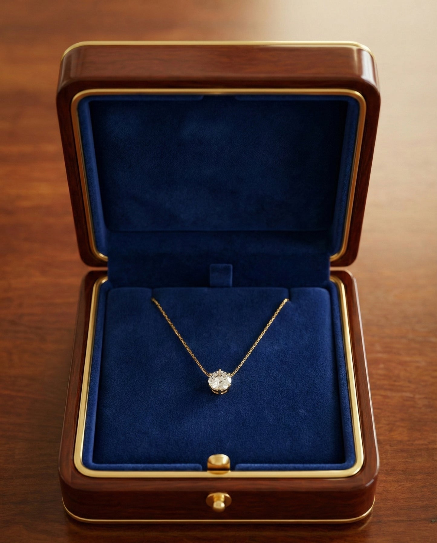 Elegant sparkling locket chain by Ridha Pearls