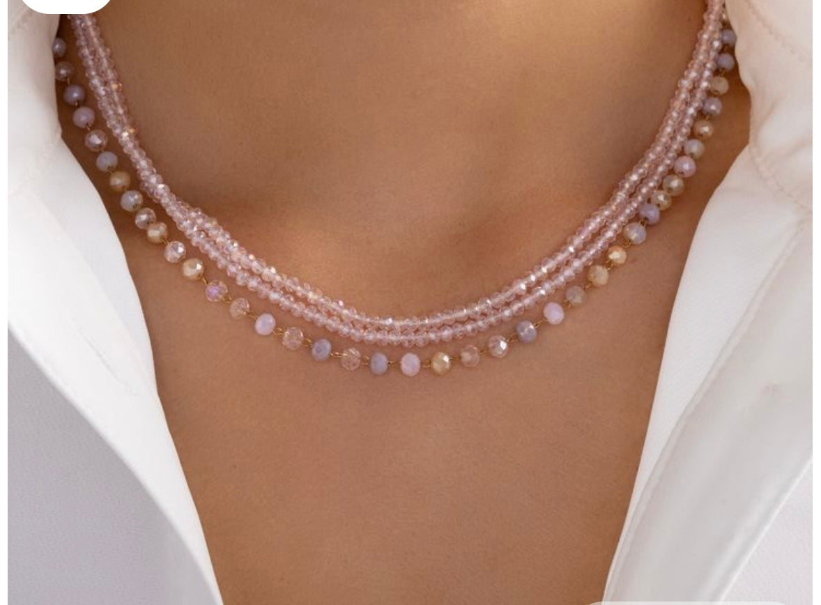 Pink shine necklace