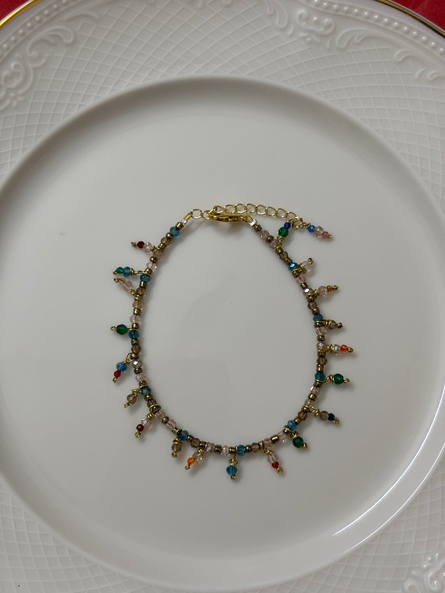 Colourful charms bracelet cute