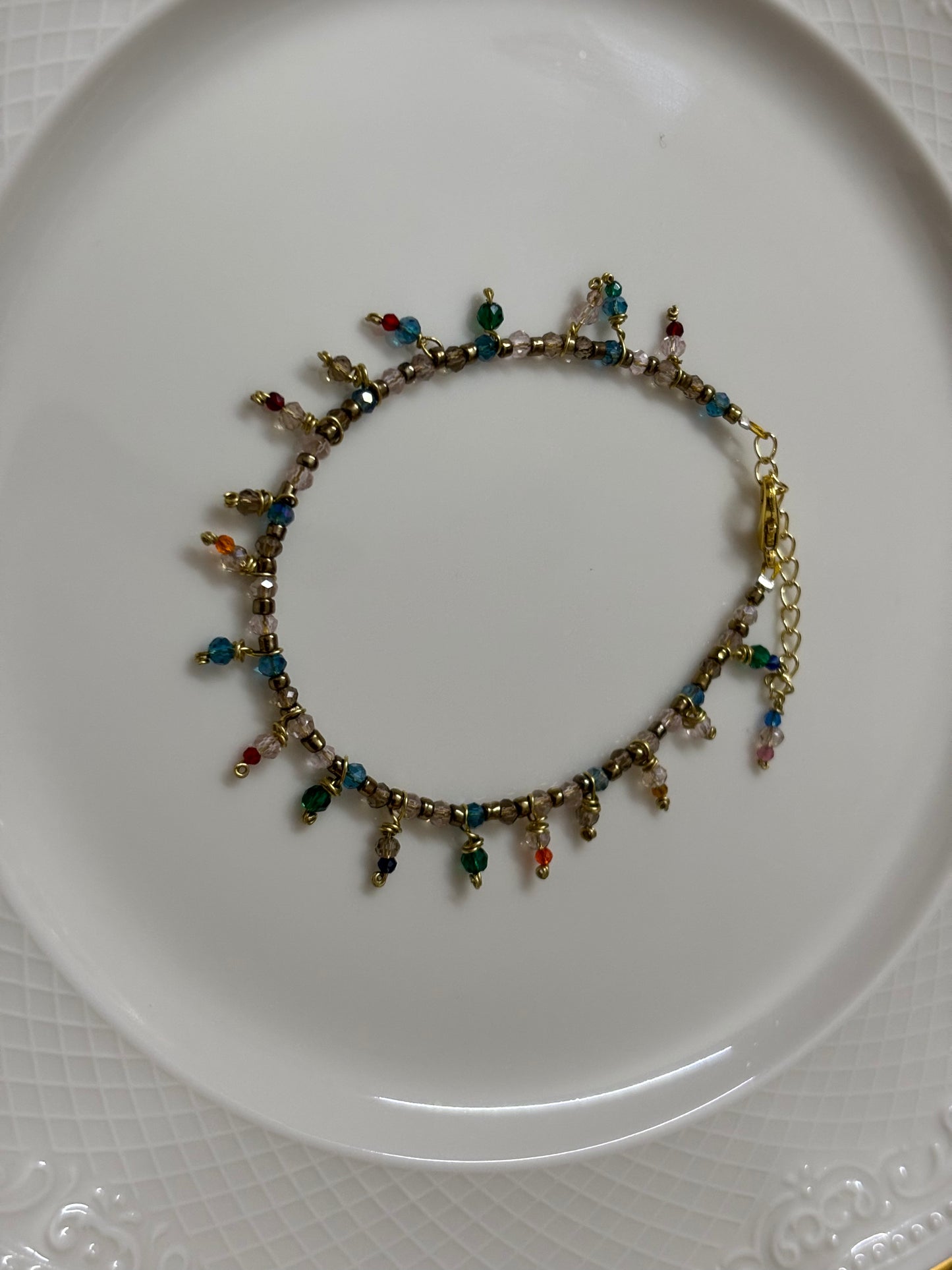 Colourful charms bracelet cute