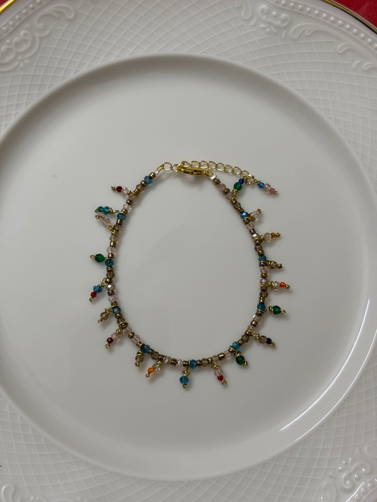 Colourful charms bracelet cute