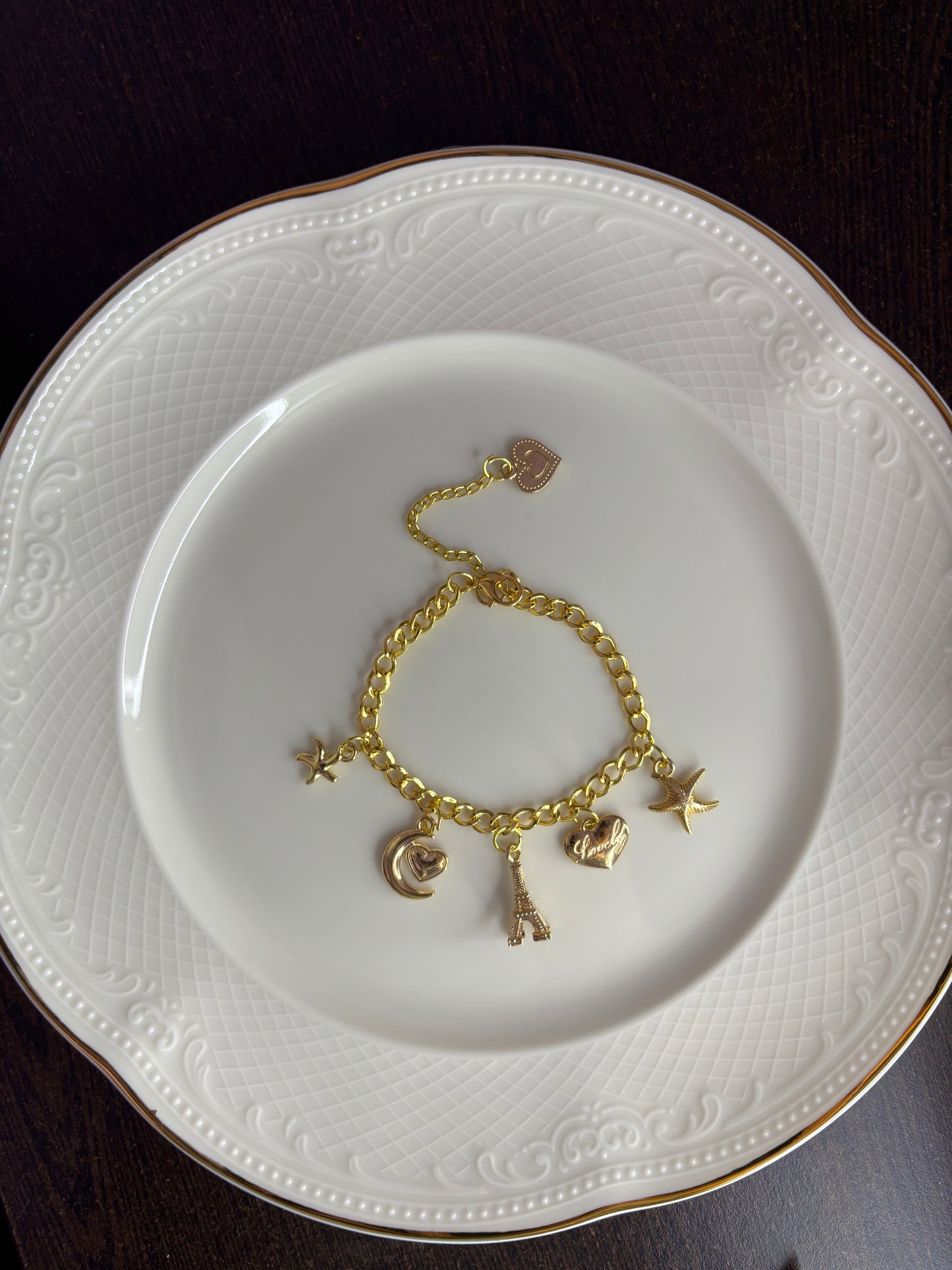 Beautiful Golden charms bracelet