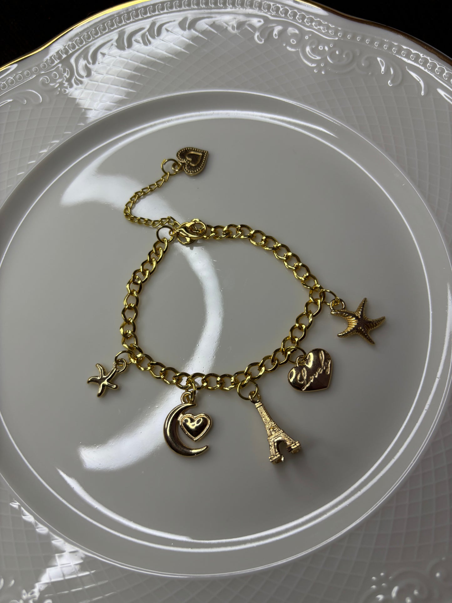 Beautiful Golden charms bracelet