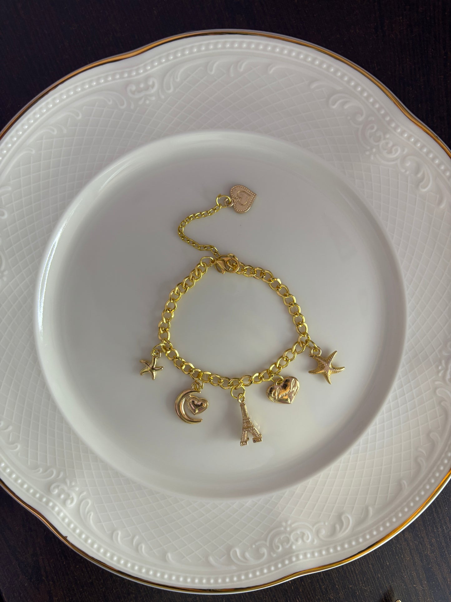 Beautiful Golden charms bracelet