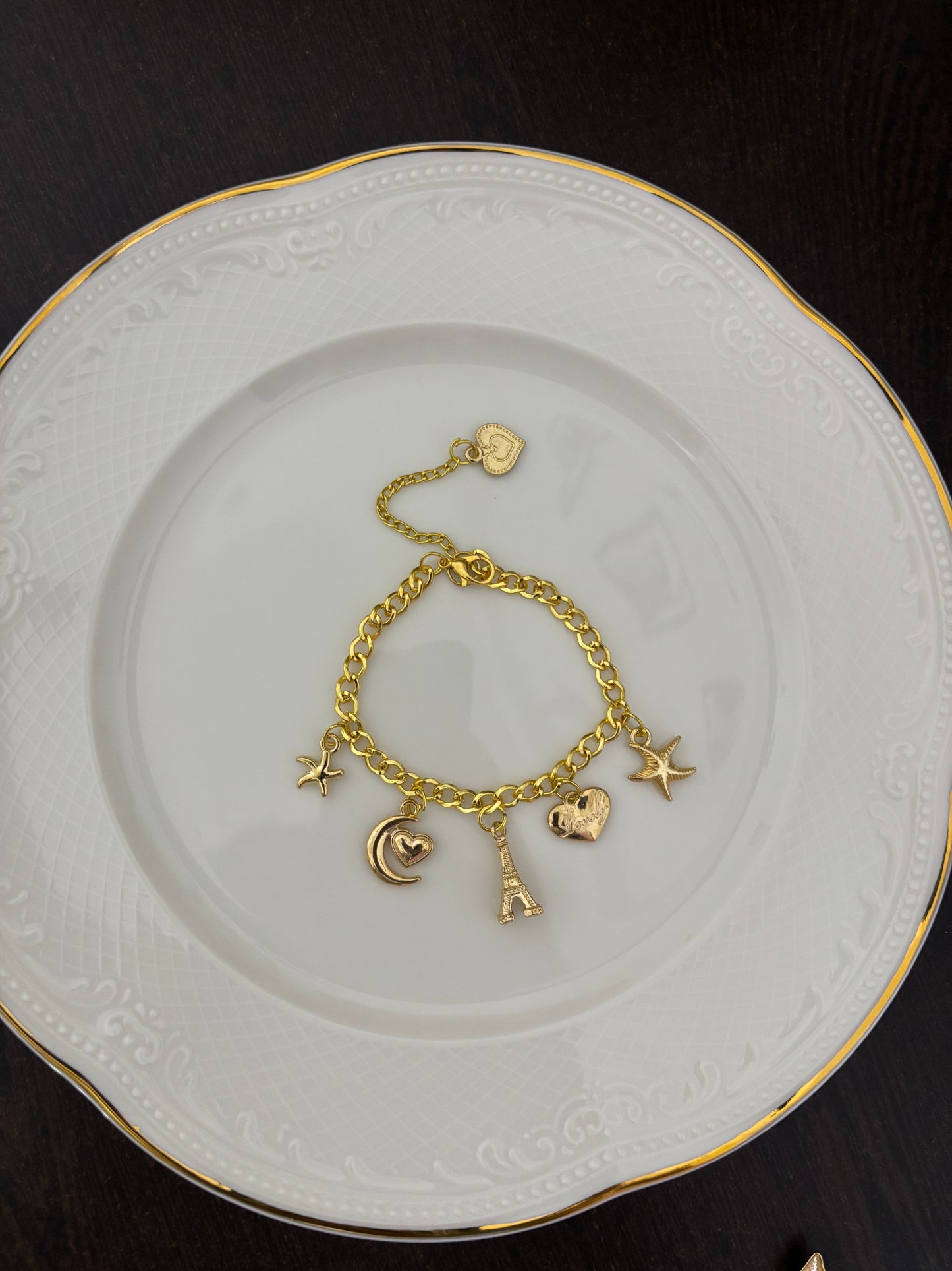 Beautiful Golden charms bracelet