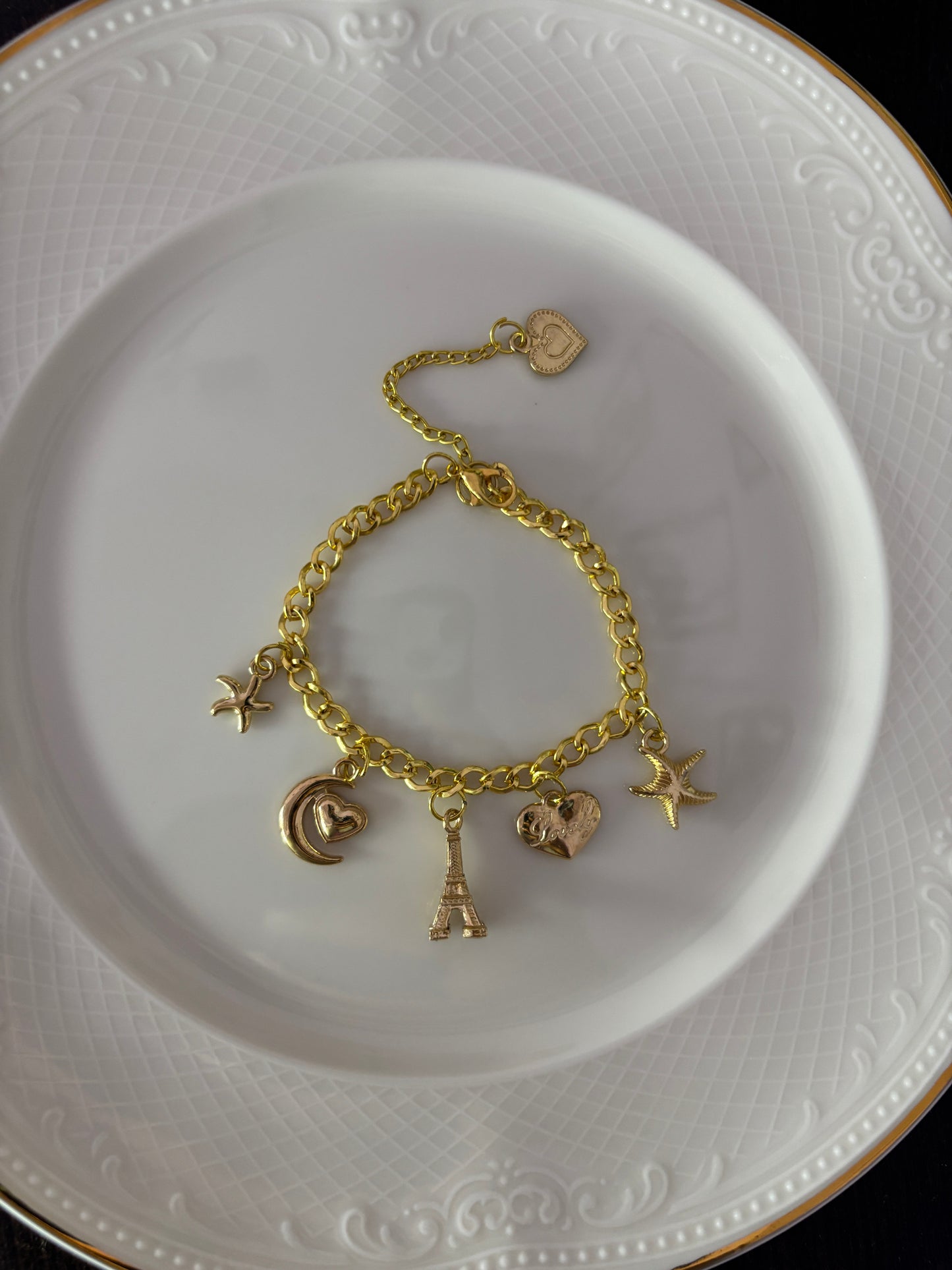 Beautiful Golden charms bracelet