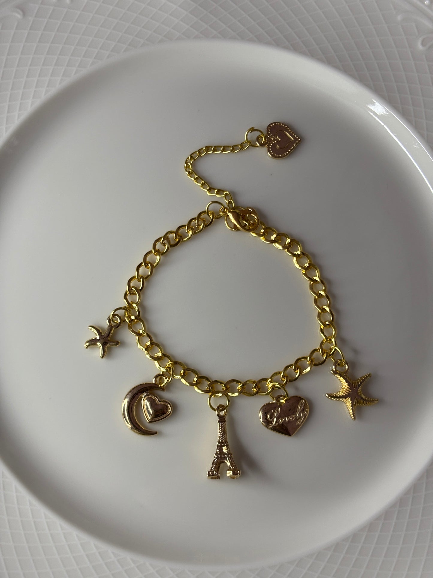 Beautiful Golden charms bracelet