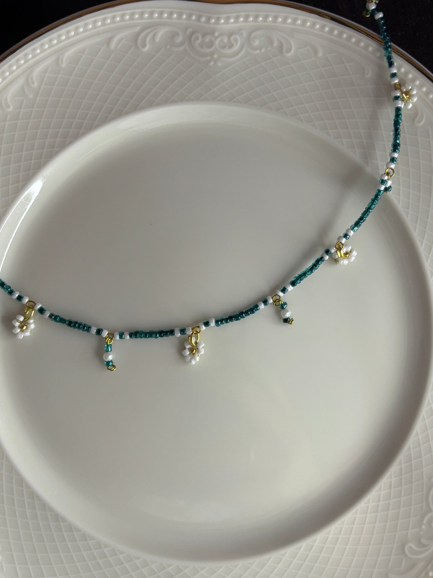 Cute blue necklace