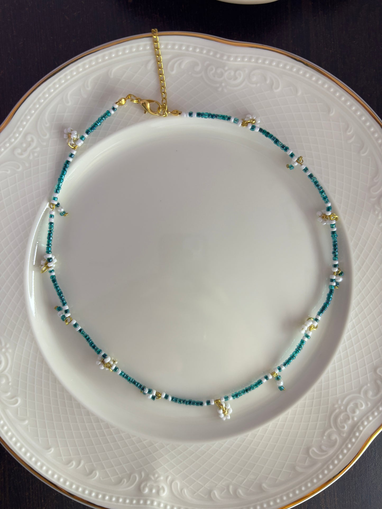 Cute blue necklace
