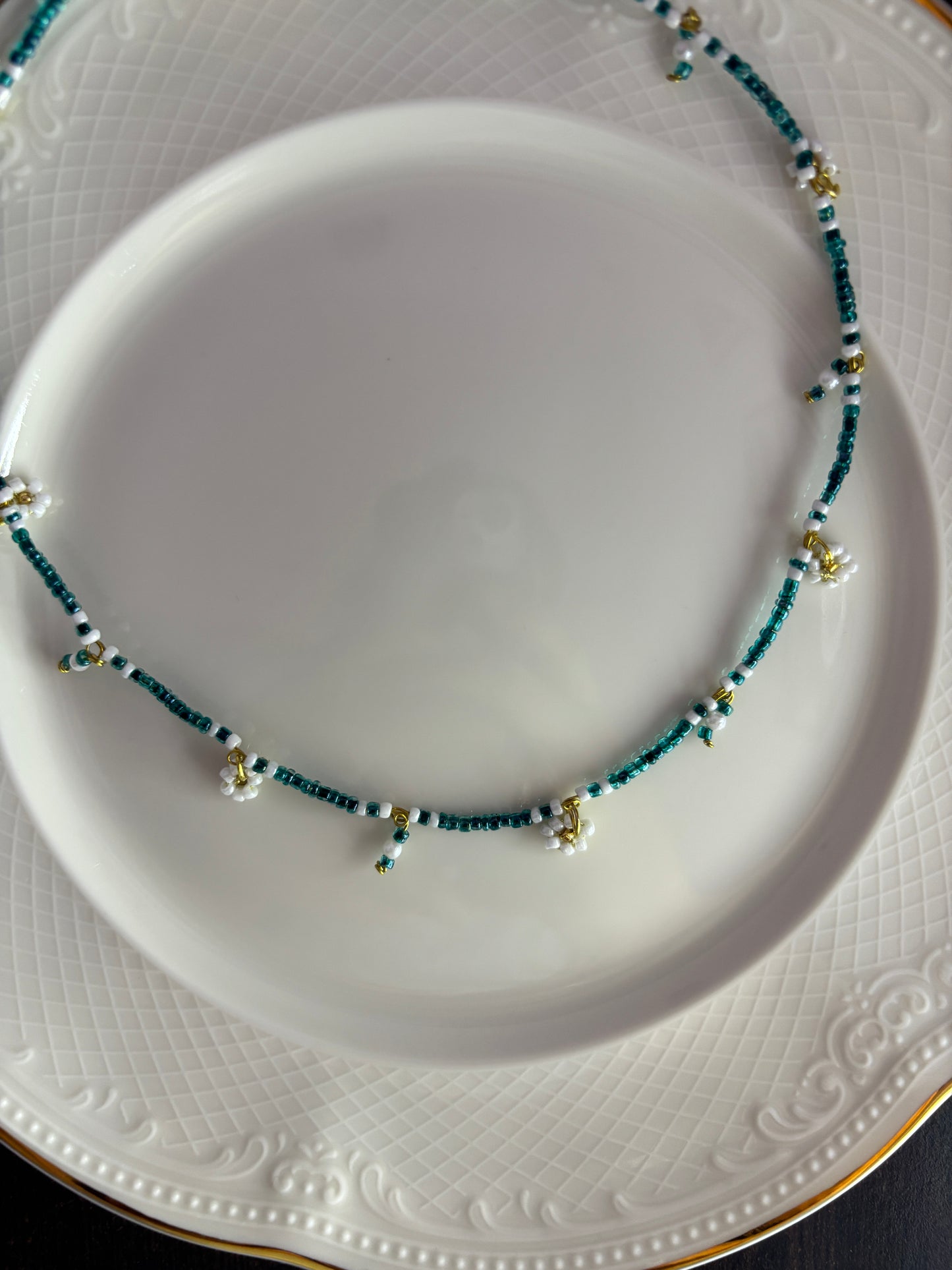 Cute blue necklace