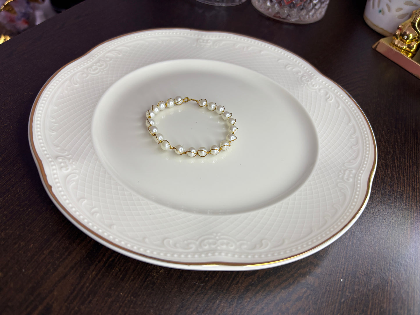 Elegant White Pearls & Beads Bracelet for Women | Handcrafted Bridal & Daily Wear – RidhaPearls