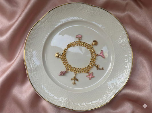 Beach theme charms bracelet