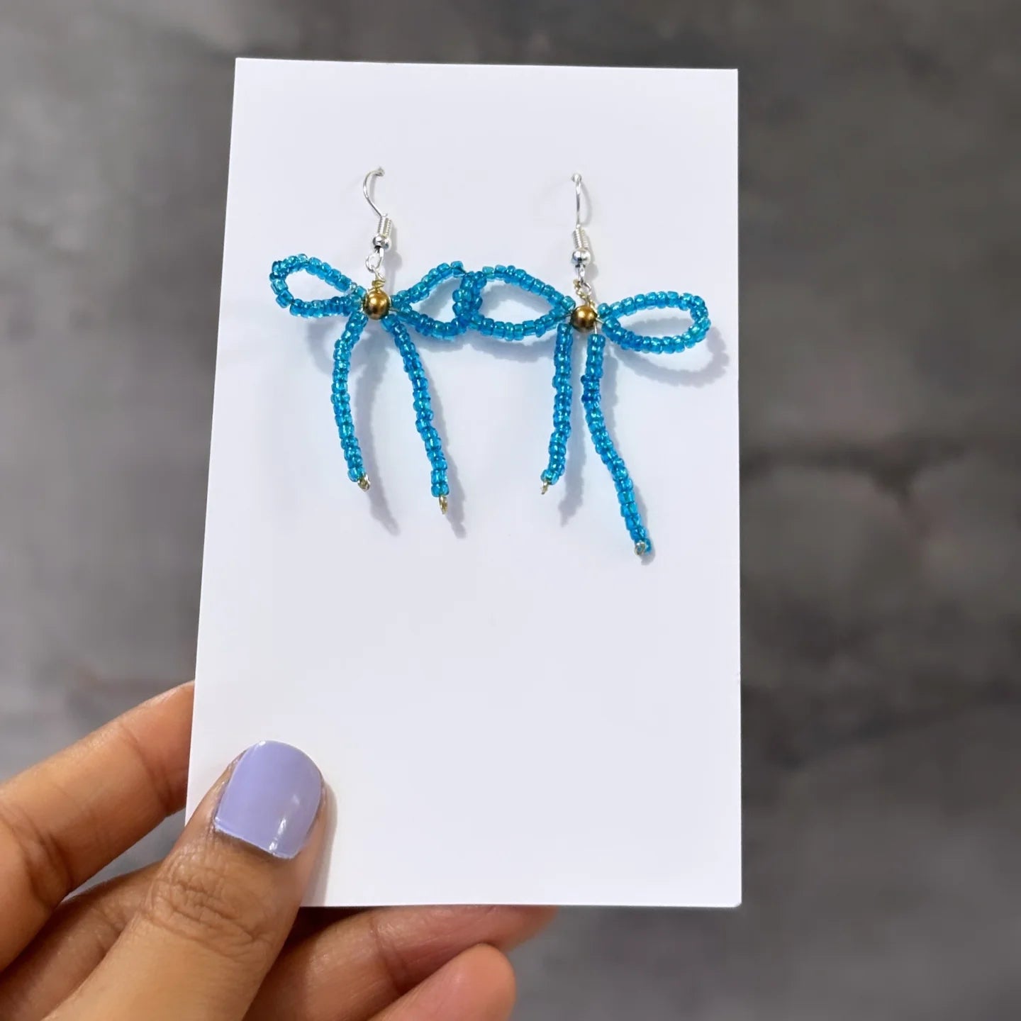 Cute Blue Bow Earrings for Women & Girls | Trendy Lightweight Jewellery – RidhaPearls
