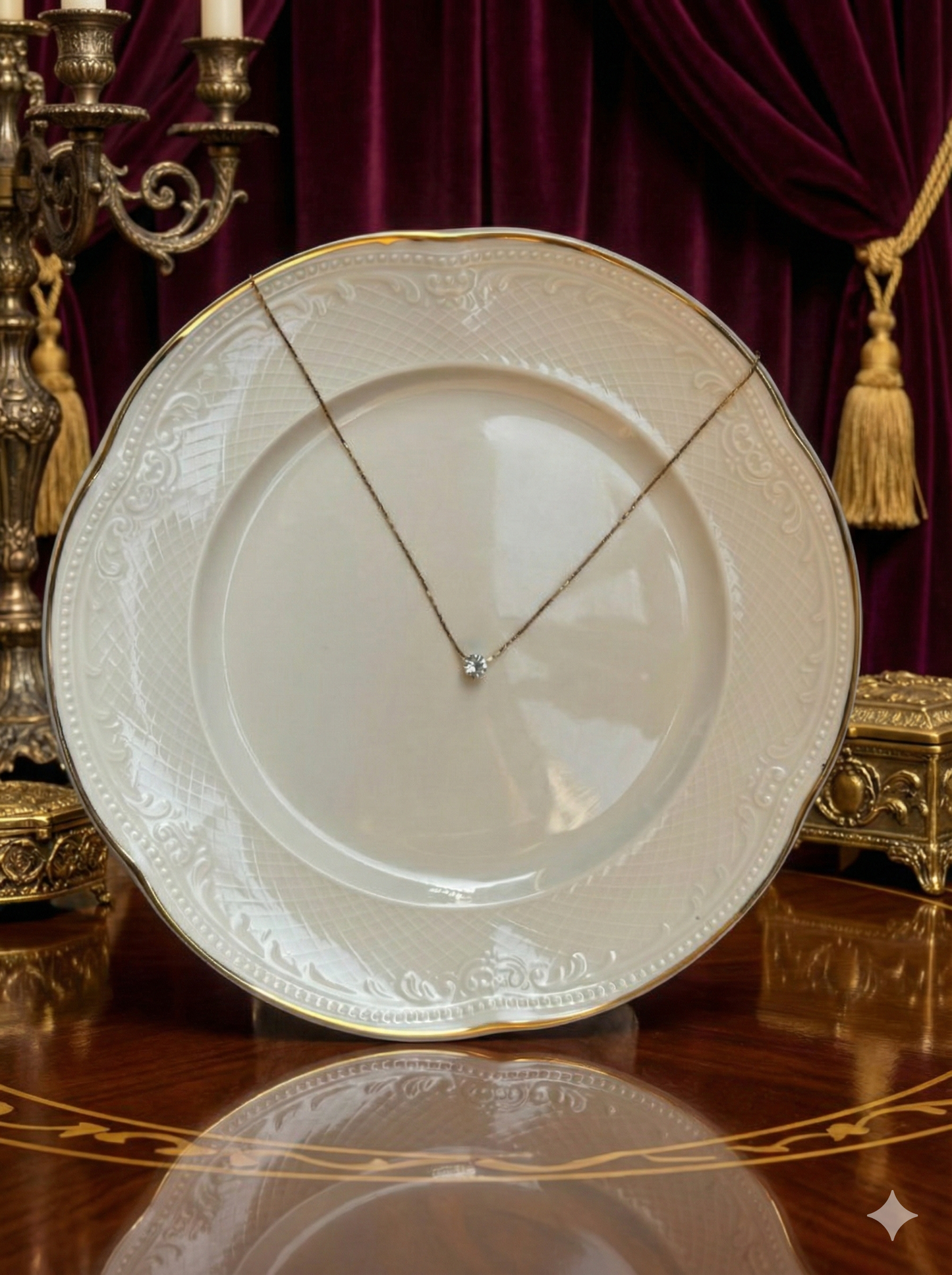 Gold plated pendant stone